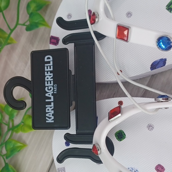 Karl Lagerfeld Flip Flops NEW - Picture 4 of 8